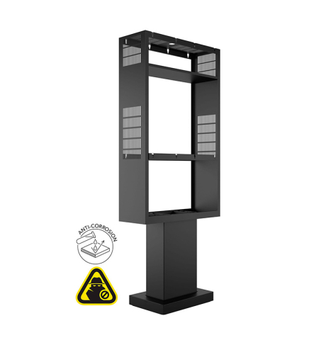 Kiosk și totem digital pentru interior și exterior - Totem de exterior dublu Multibrackets MB-8140 pentru Samsung 75" OH75A, compatibil 75", portret, 0 kg