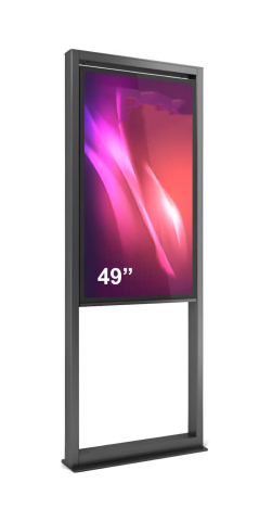 Kiosk și totem digital pentru interior și exterior - Totem de exterior T1 T1HV49N-BBB, compatibil 49", oțel