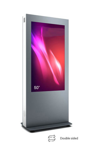 Kiosk și totem digital de interior - Totem de interior cu două fete B04 B04V50N-SAB fără sticlă securizată frontală, compatibil 50"