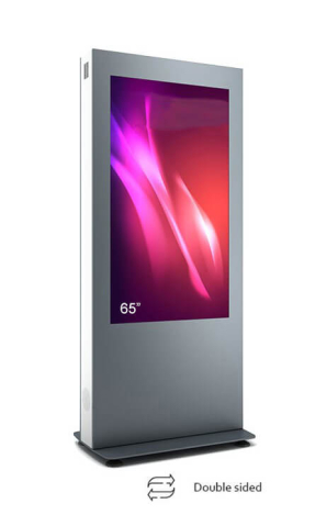 Kiosk și totem digital de interior - Totem de interior cu două fete B04 B04V65N-SAB fără sticlă securizată frontală, compatibil 65"
