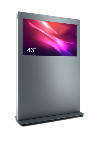 Kiosk și totem digital de interior - Totem de interior LANDSCAPE BL BLH43N-SAB pentru display de 43" fără sticlă securizată frontală