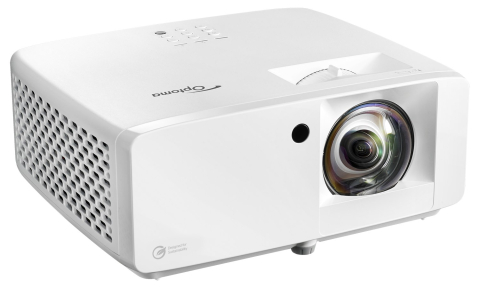 Videoproiectoare laser și cu lampă, pentru orice sală - Videoproiector laser OPTOMA ZK431ST Short Throw, 4K UHD 3840 x 2160, 3900 lumeni ANSI, contrast 300000:1, 30.000 ore, HDMI/LAN