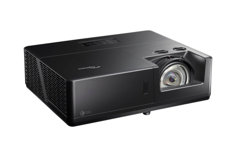 Videoproiectoare laser și cu lampă, pentru orice sală - Videoproiector Laser OPTOMA ZK608TST Short Throw, 4K UHD 3840 x 2160, 6000 lumeni ANSI, contrast 300000:1, 30.000 ore, HDMI/LAN