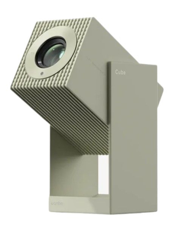 Videoproiectoare laser și cu lampă, pentru orice sală - Videoproiector portabil Wanbo Cube 2 Pro verde beige - TG26, Full HD 1920 x 1080, 500 lumeni ANSI, HDMI