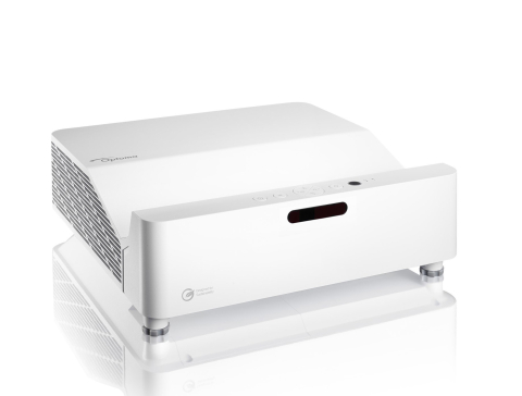 Videoproiectoare laser și cu lampă, pentru orice sală - Videoproiector Ultra Short Throw Smart Laser OPTOMA ZW410UST, 1280 x 800, 4000 lumeni ANSI, contrast 300000:1, 30.000 ore, HDMI/Wi-Fi/LAN