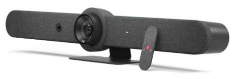 Videoconferință - Webcam All-In-One Logitech Rally Bar 960-001311 15X total zoom pentru sali medii si mari, Full HD 1920 x 1080, HDMI/USB-C/Wi-Fi, gri