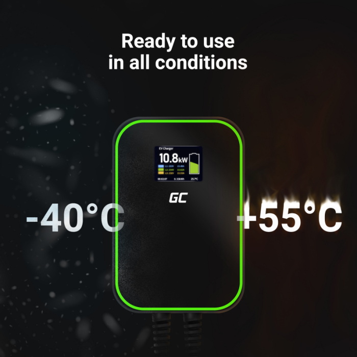 Stație Încărcare EV Green Cell GC PowerBox Wallbox 22 kW RFID Type 2 [5]