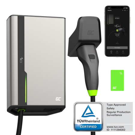 Echipamente Vehicule Electrice (EV) - Stație Încărcare EV Green Cell HabuDen Wallbox 22 kW 32 A Type 2 7,5 m