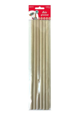 Craft - Bete din lemn, groase, 6buc/set, Daco