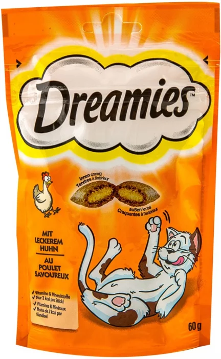 Recompense Pisici - Dreamies cu pui 60 g