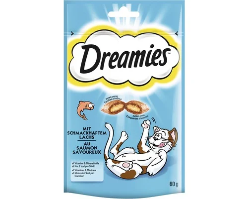 Recompense Pisici - Dreamies cu Somon 60 g