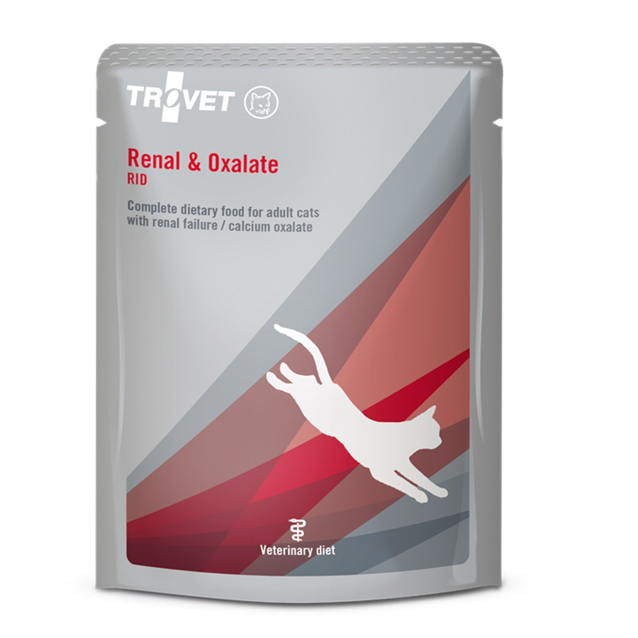 Diete Veterinare - Hrană Umedă Pisici - Hrana umeda dietetica pentru pisici Renal&Oxalate 85 g, Trovet- 1 buc