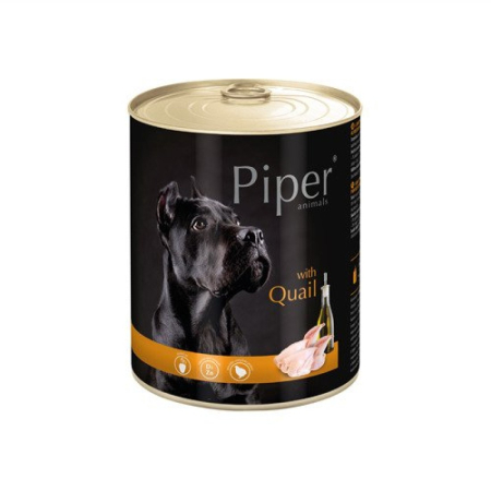 Hrană Umedă Câini - Hrana umeda Piper Animals, prepelita, conserva, 800 g