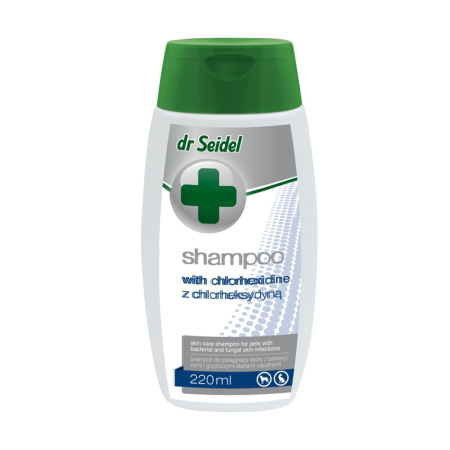 Afecţiuni Dermatologice Câini - Sampon Dr. SEIDEL CLORHEXIDINA 3%, 220ml