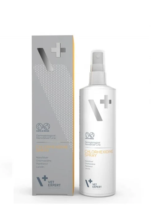 Câini - SPRAY NANOSILVER VETEXPERT CLORHEXIDINA 4%- 100ML