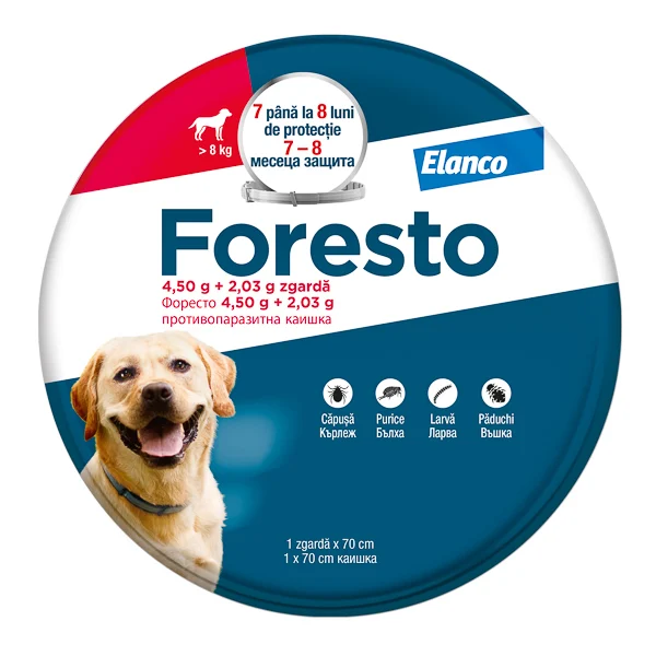 Antiparazitare Externe Câini - Zgarda Antiparazitara Foresto L (>8kg)  70 cm