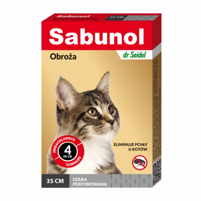 Antiparazitare Externe Pisici - Zgarda antiparazitara Pisica , Sabunol Gri , 35 cm