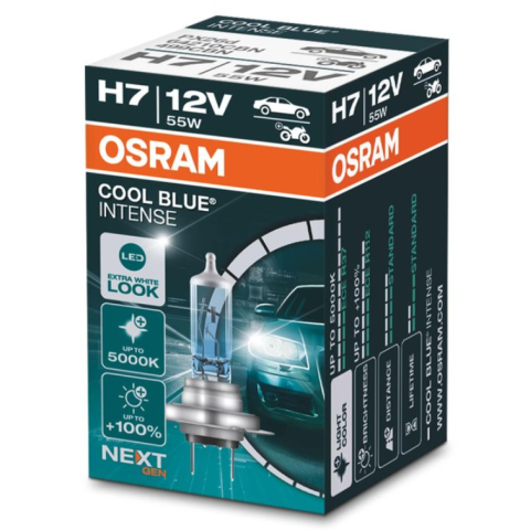 Becuri Auto - Bec H7 OSRAM Cool Blue Intense Next Gen +100% 12V 55W