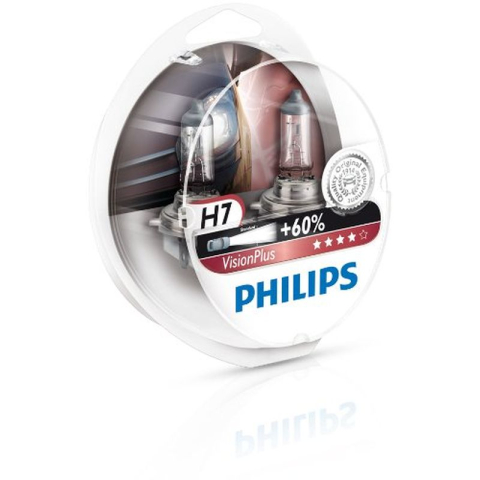 Halogen - Bec H7 Philips Vision Plus, plus 60% lumina, cutie 2 buc.