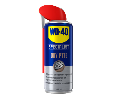 Intretinere Auto - Lubrifiant PTFE (Teflon) WD-40 Specialist Dry PTFE 400 ml – Spray Antifricțiune pentru Mecanisme și Componente