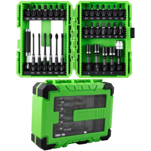 Echipamente Service - Set Biti Percutanti cu Adaptoare JBM 33 buc. - Acoperire Neagra
