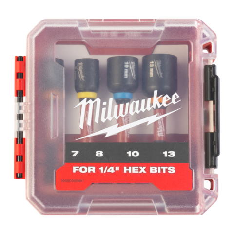 Truse de Scule - Set Chei Magnetice Tubulare Milwaukee ShW 7/8/10/13 mm - 4 piese