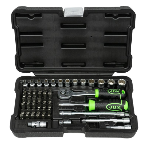 Echipamente Service - Trusa Chei Tubulare 12 Fete JBM 56 Piese 1/4"