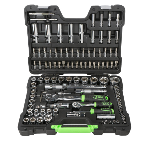 Echipamente Service - Trusa Chei Tubulare Hexagonale JBM 108 Piese Cromat 1/4" - 1/2"