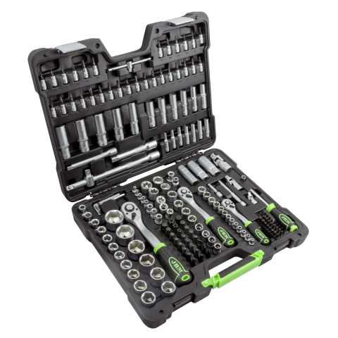 Echipamente Service - Trusa Chei Tubulare Hexagonale JBM 179 Piese 1/4" 3/8" 1/2" Zincat