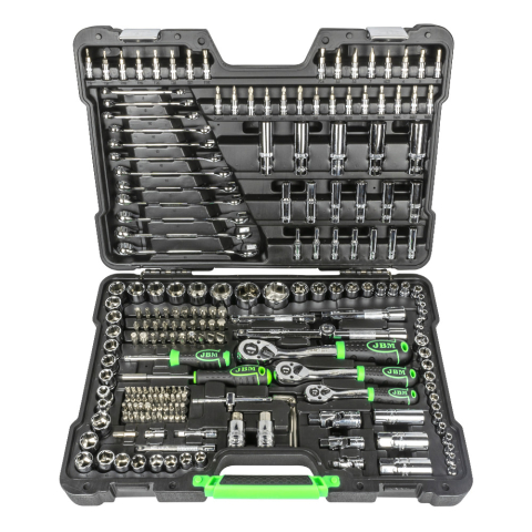 Echipamente Service - Trusa Chei Tubulare Hexagonale JBM 216 Piese Cromat 1/4" 3/8" 1/2"
