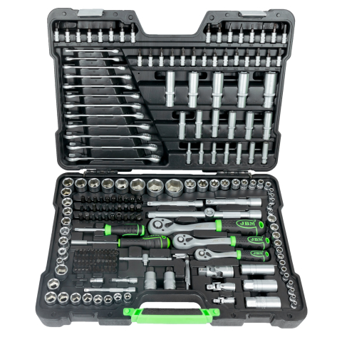 Echipamente Service - Trusa Chei Tubulare Hexagonale JBM 216 Piese Zincat 1/4" 3/8" 1/2"