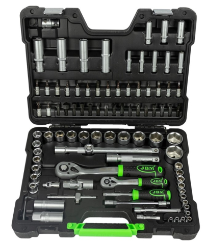 Echipamente Service - Trusă Chei Tubulare Hexagonale JBM 94 Piese 1/4" - 1/2" Zincat