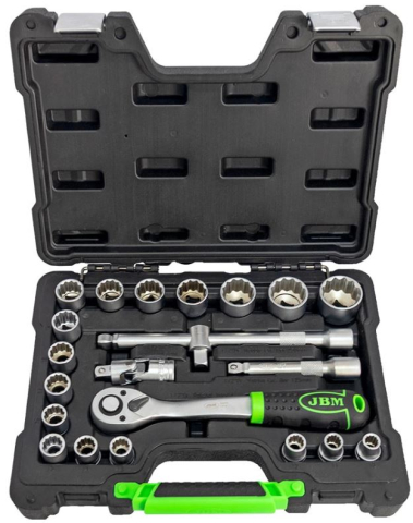 Echipamente Service - Trusa Tubulare 1/2" JBM 22 Piese Bi-Hexagon
