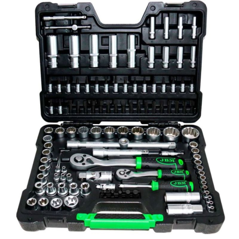 Echipamente Service - Trusa Tubulare 12 Fete JBM 113 Piese Zincat 1/4" - 1/2"