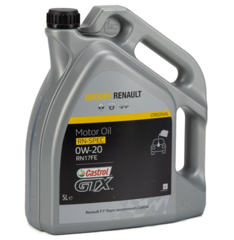 0W-20 - Ulei motor Castrol GTX 0W20 5L (7711943674) – RN17FE, pentru Renault/Dacia