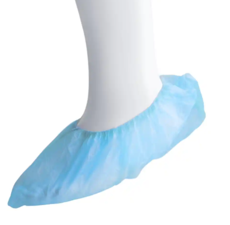 Botoși de unică folosință Mercator CPE ECO, acoperitori încălțăminte antiderapanti, albastri, nesterili, set 100 buc, bandă elastică [4]