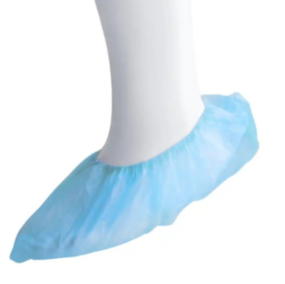 Botoși de unică folosință Mercator CPE ECO, acoperitori încălțăminte antiderapanti, albastri, nesterili, set 100 buc, bandă elastică [5]