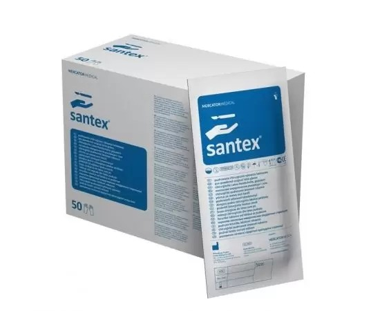 Manusi chirurgicale sterile, Mercator Santex Powdered, latex, marimea  6 / 1 pereche [1]