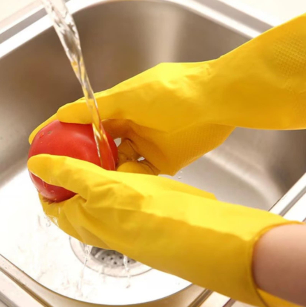 Mănuși de menaj Mercator M galbene texturate [5]