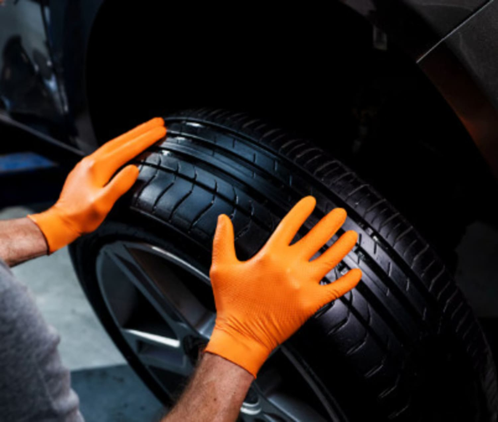 Mănuși Nitril Mecanic Auto Portocalii GoGrip One by One L 100 buc Mercator [3]