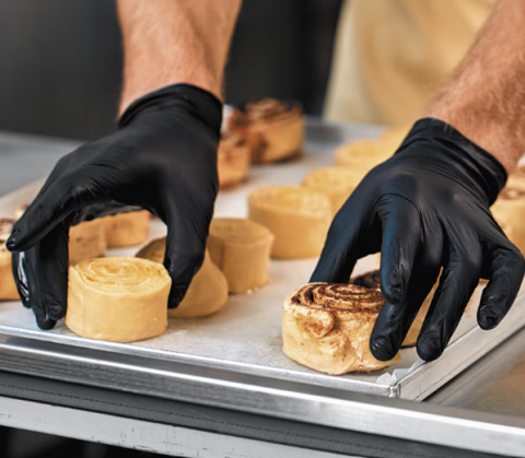 Mănuși nitril negre nepudrate Nitrylex, 100 bucăți, fără latex, rezistente și confortabile [6]