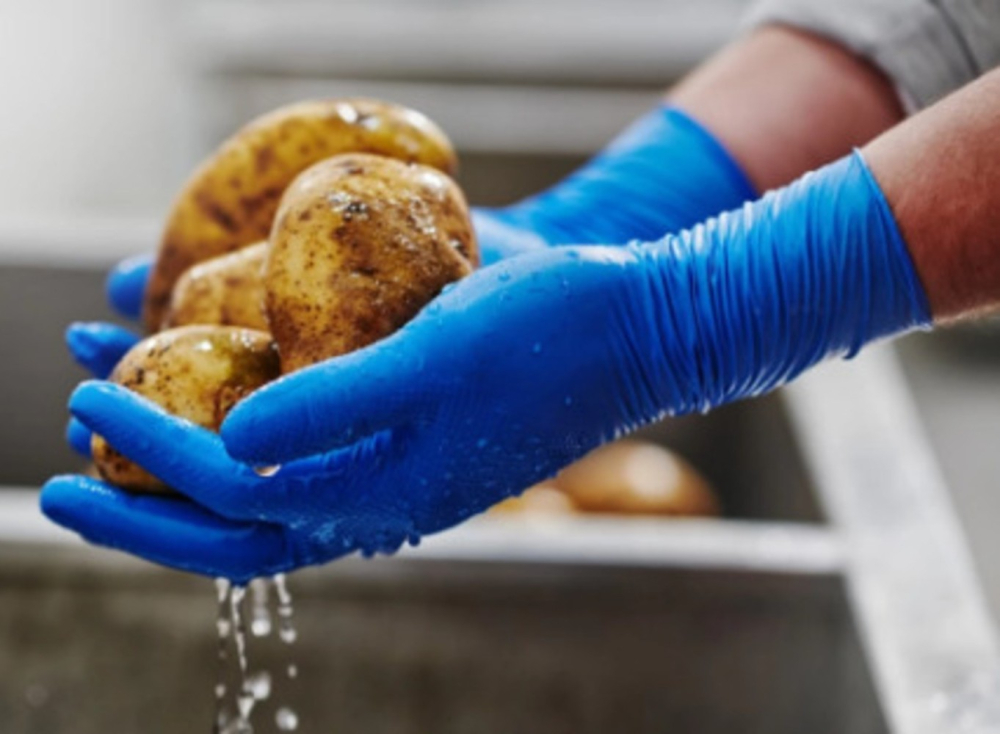 Mănuși nitril texturate Mercator GoGrip, mecanic/auto, albastre, mărimea M [3]