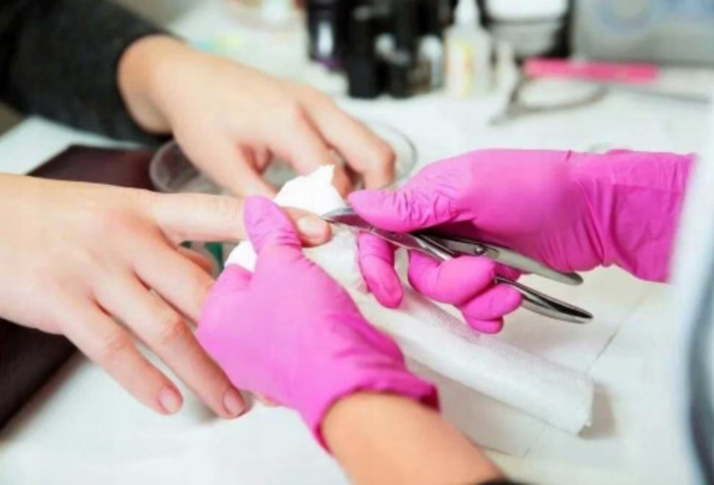 Mănuși roz Nitrylex Pink, nitril, nepudrate, M, 100 bucăți/cutie, Mercator [5]