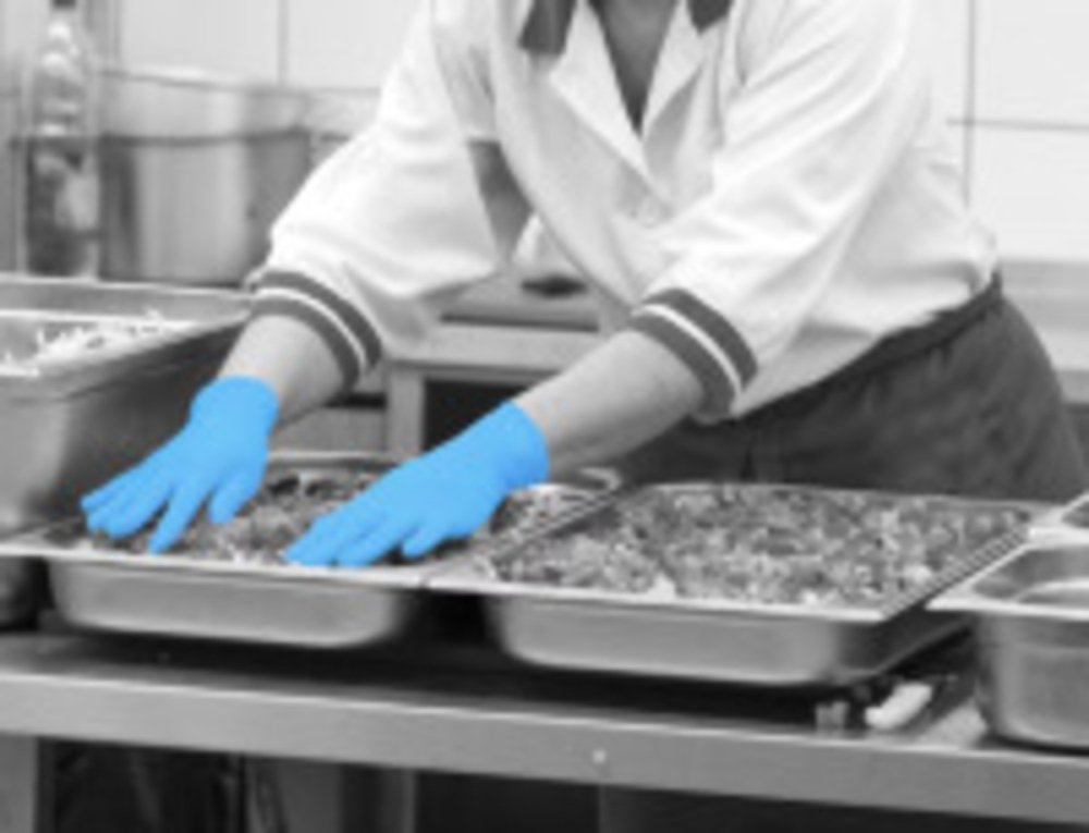 Set 100 Mănuși examinare Nitrylex Basic, nitril, fără pudră, mărimea M, Mercator [6]