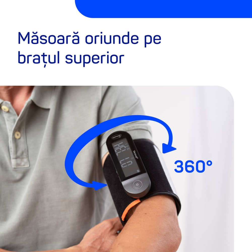 Tensiometru digital automat Veroval® fusion pentru braț, cu Bluetooth®, manșetă 22–42 cm și detectare a aritmiilor [7]