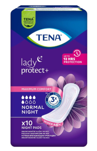 Consumabile  incontinenta - Absorbante incontinență urinară TENA Lady Normal Night, 10 bucăți
