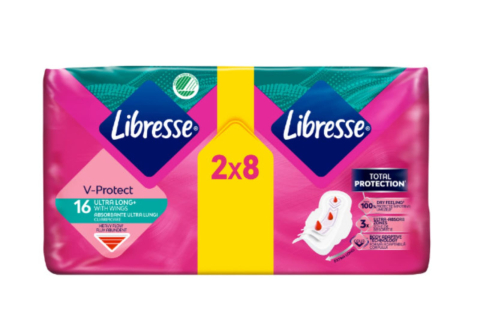 Ingrijire personala - Libresse Ultra+ Long V-Protection 16 absorbante