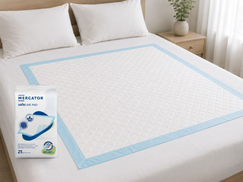 Aleză absorbantă medicală Mercator SafeLINE PAD 60 × 60 cm, 25 bucăți [1]