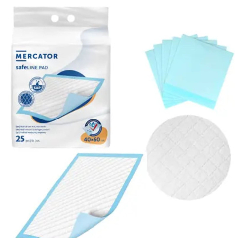 Consumabile sanitare - Aleze absorbante SafeLine 40 x 60 cm, 25 buc/pachet, 1 leu/buc