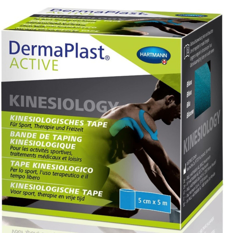 Diverse - DermaPlast Active Kinesiology Tape Blue 5 cm x 5 m – Bandă kinesiologică albastră, Hartmann